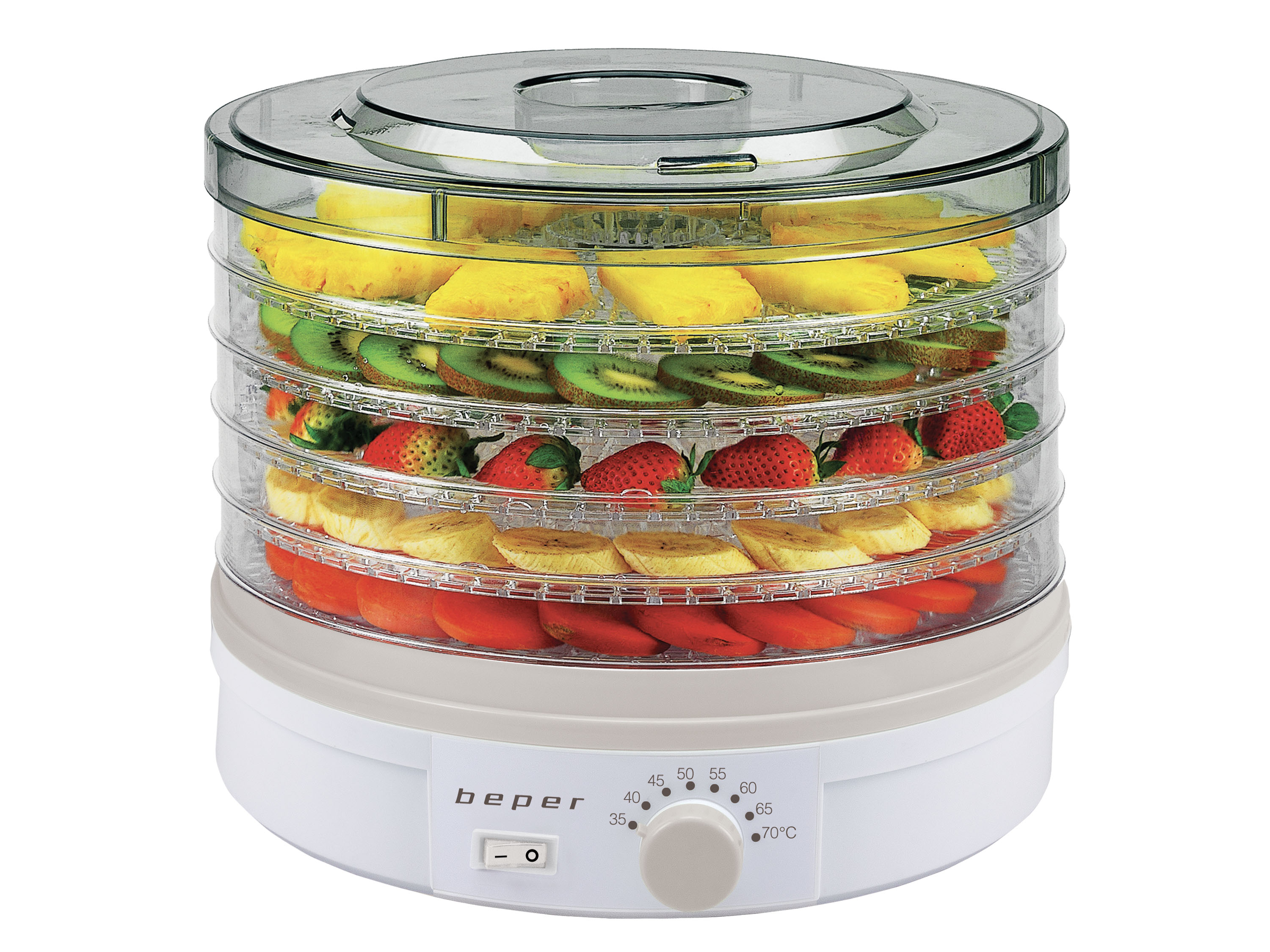 400W Essiccatore Alimentare Professionale Essiccatore per Alimenti Dehydrator Temperatura Regolabile MiMiya Essiccatore Frutta e Verdura con 6 Ripiani Essiccatore per Carne/Frutta/ Verdura 30-90℃ 