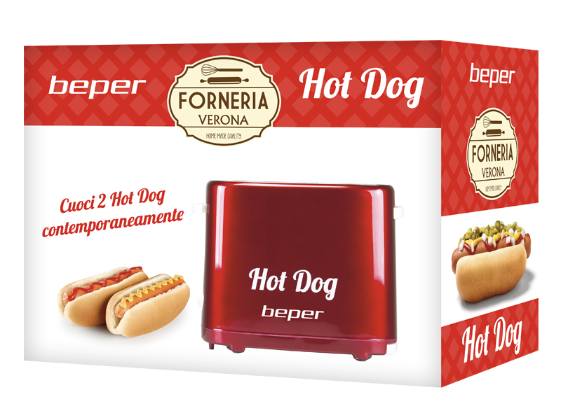 Rosso 450 Watt Kooper 2411289 Macchina Lorraine per Hot Dog 