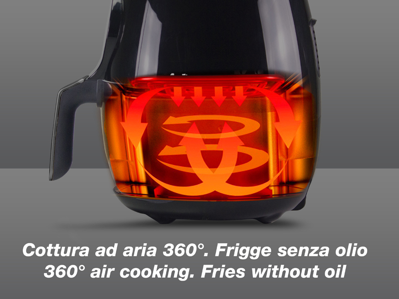 Friggitrice ad aria calda 5 litri Beper - cottura senza olio