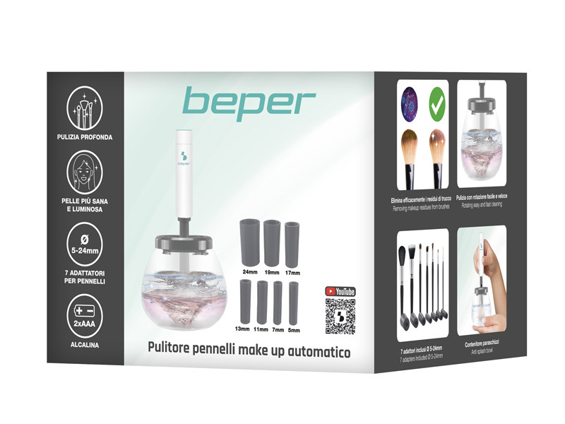 Lyneun Pulitore Pennelli Trucco Elettrico, Pulisci Pennelli Make Up  Elettrico, 3 velocità regolabili, Pulizia Pennelli Make Up USB Set di  pennelli