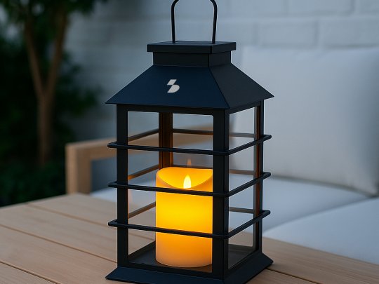 Lanterna solare con candela effetto fiamma | Candela
