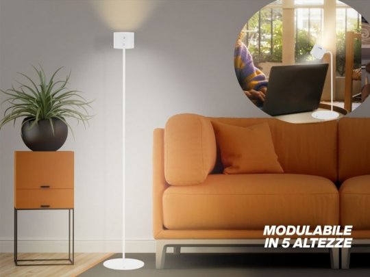 Lampada ricaricabile da terra 3 in 1 Lumì  - Bianca