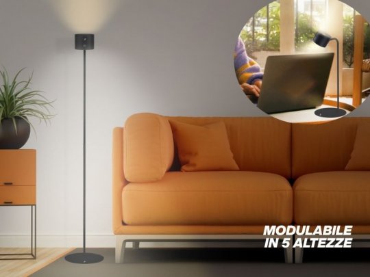 Lampada ricaricabile da terra 3 in 1 Lumì  - Nera