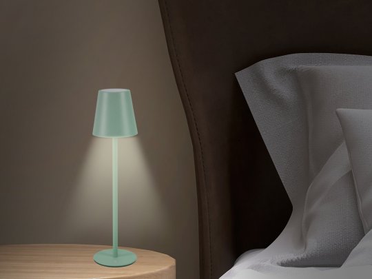 Lampada da tavolo ricaricabile AURA Salvia