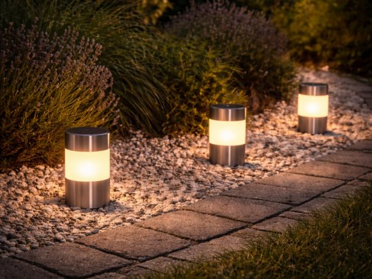 Set 3 lampade segnapassi solari SENTIA